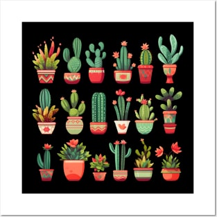 Cute Cactuses and Succulents Posters and Art